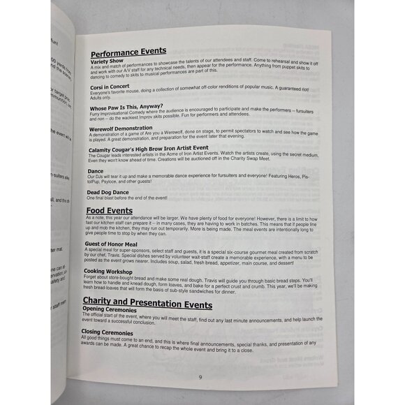 Wild Nights 2010 Furry Con Cover Sarah "Myenia" Ruddy Program Autographs - Picture 4 of 10